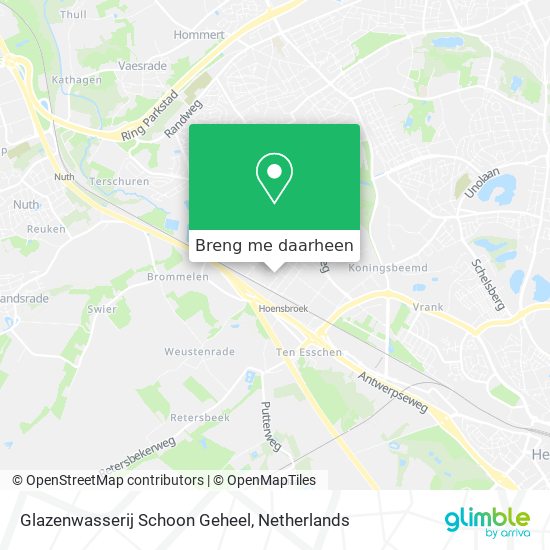 Glazenwasserij Schoon Geheel kaart