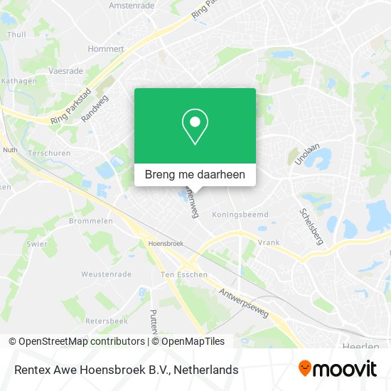 Rentex Awe Hoensbroek B.V. kaart