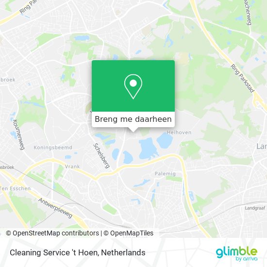 Cleaning Service 't Hoen kaart