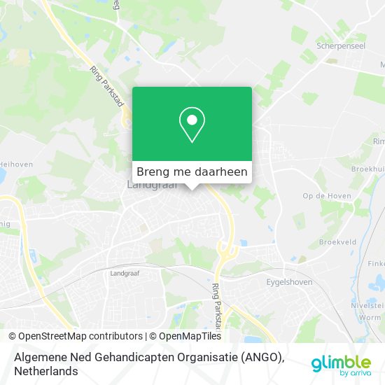 Algemene Ned Gehandicapten Organisatie (ANGO) kaart