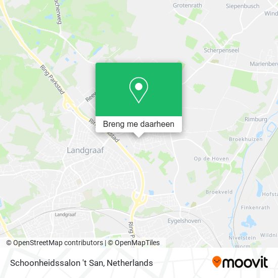 Schoonheidssalon 't San kaart