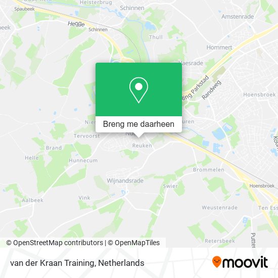 van der Kraan Training kaart