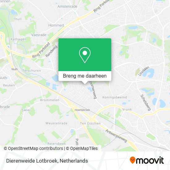 Dierenweide Lotbroek kaart