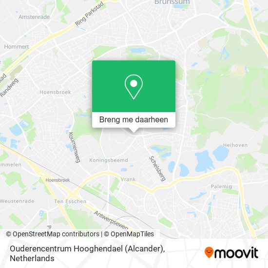 Ouderencentrum Hooghendael (Alcander) kaart