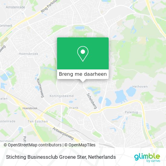 Stichting Businessclub Groene Ster kaart