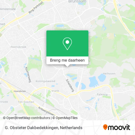 G. Obsteter Dakbedekkingen kaart