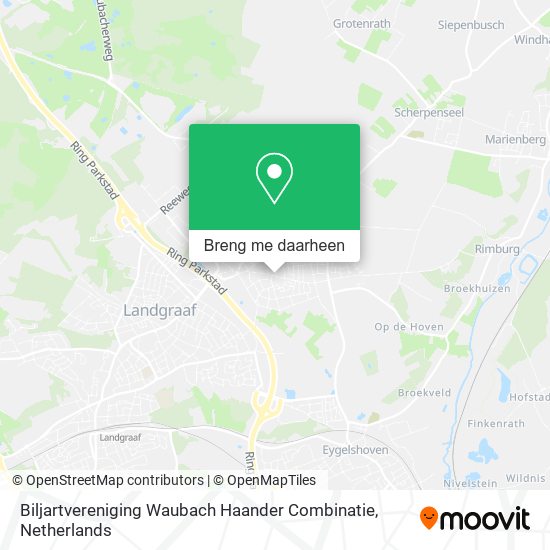 Biljartvereniging Waubach Haander Combinatie kaart