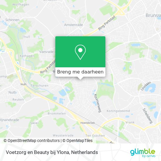 Voetzorg en Beauty bij Ylona kaart