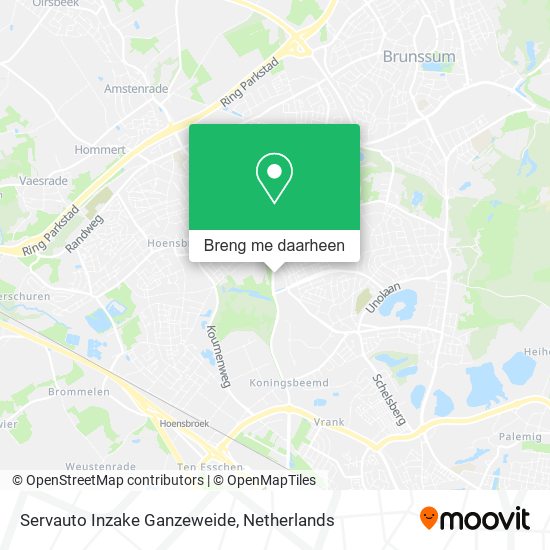 Servauto Inzake Ganzeweide kaart