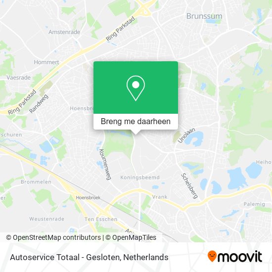 Autoservice Totaal - Gesloten kaart