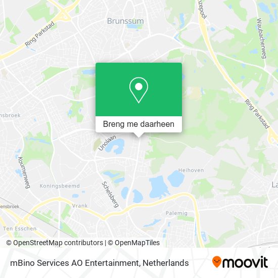 mBino Services AO Entertainment kaart