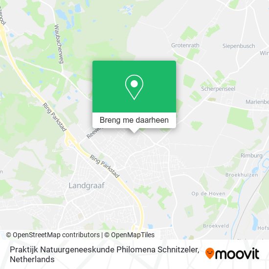 Praktijk Natuurgeneeskunde Philomena Schnitzeler kaart