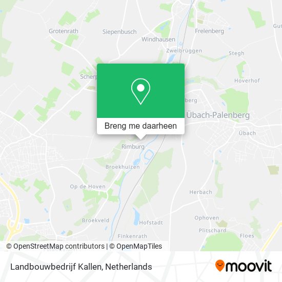 Landbouwbedrijf Kallen kaart