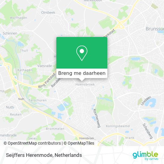 Seijffers Herenmode kaart