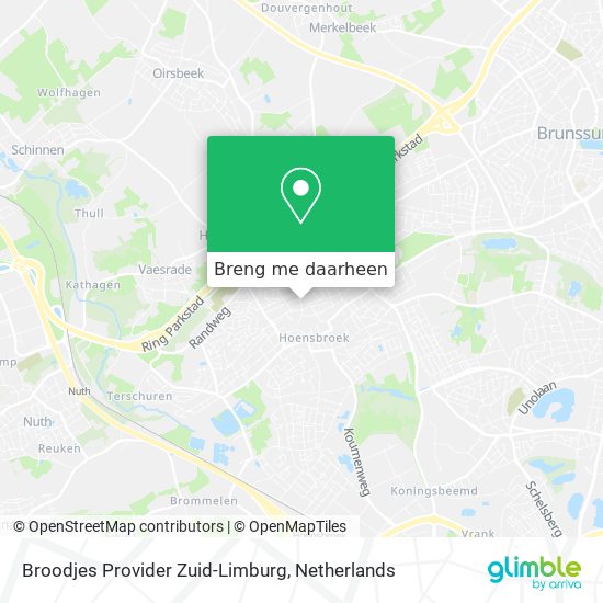 Broodjes Provider Zuid-Limburg kaart