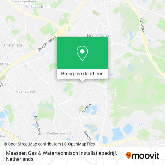 Maassen Gas & Watertechnisch Installatiebedrijf kaart