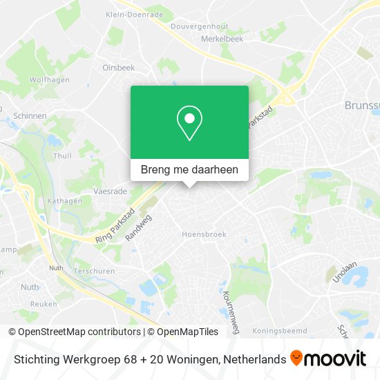Stichting Werkgroep 68 + 20 Woningen kaart