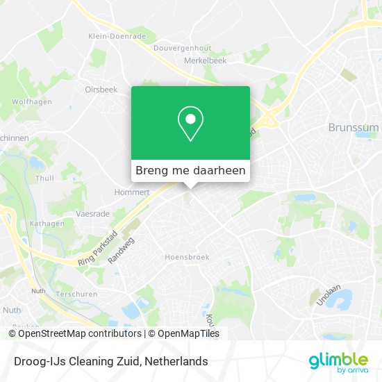 Droog-IJs Cleaning Zuid kaart