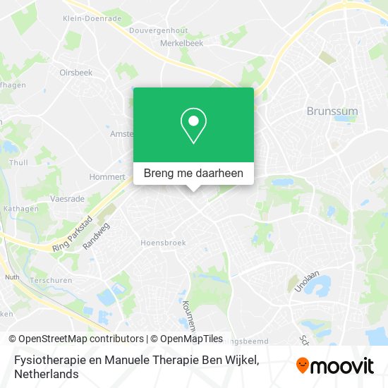Fysiotherapie en Manuele Therapie Ben Wijkel kaart