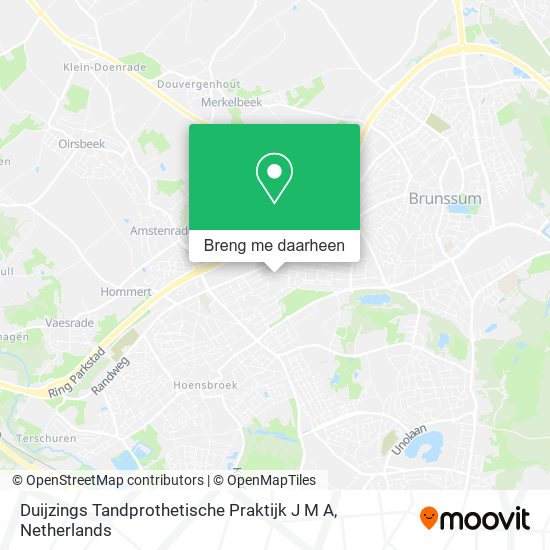 Duijzings Tandprothetische Praktijk J M A kaart