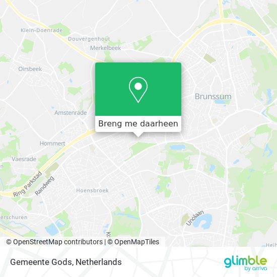 Gemeente Gods kaart