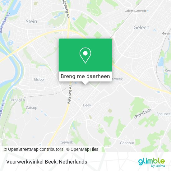 Vuurwerkwinkel Beek kaart