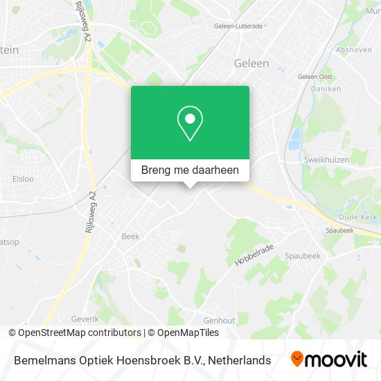 Bemelmans Optiek Hoensbroek B.V. kaart