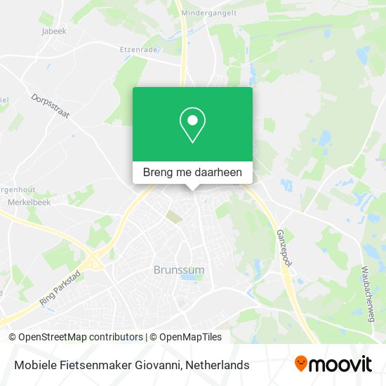 Mobiele Fietsenmaker Giovanni kaart