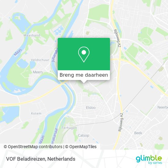 VOF Beladireizen kaart