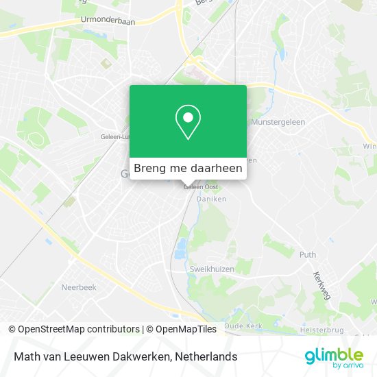 Math van Leeuwen Dakwerken kaart