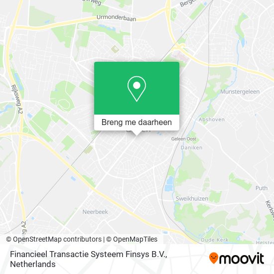 Financieel Transactie Systeem Finsys B.V. kaart