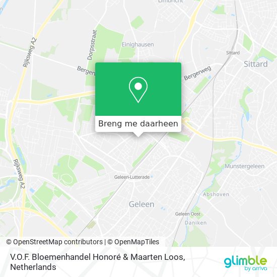 V.O.F. Bloemenhandel Honoré & Maarten Loos kaart