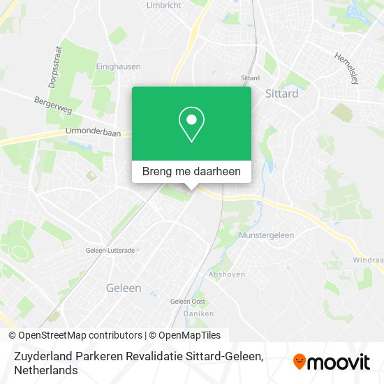 Zuyderland Parkeren Revalidatie Sittard-Geleen kaart