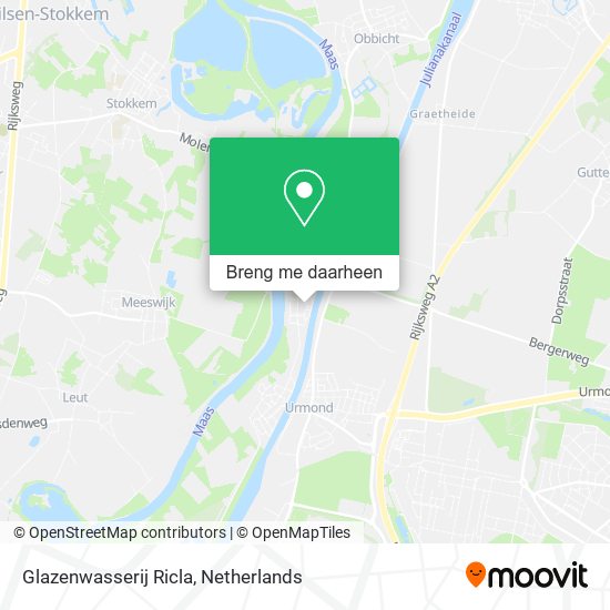 Glazenwasserij Ricla kaart