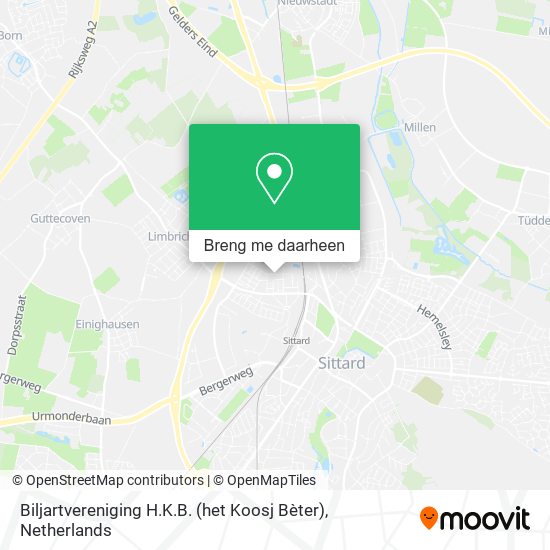 Biljartvereniging H.K.B. (het Koosj Bèter) kaart