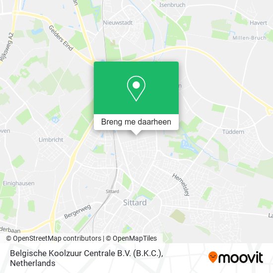 Belgische Koolzuur Centrale B.V. (B.K.C.) kaart