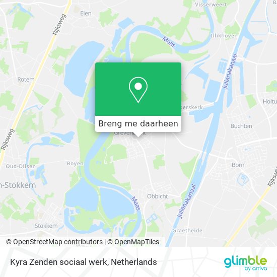 Kyra Zenden sociaal werk kaart