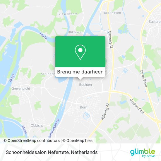 Schoonheidssalon Nefertete kaart