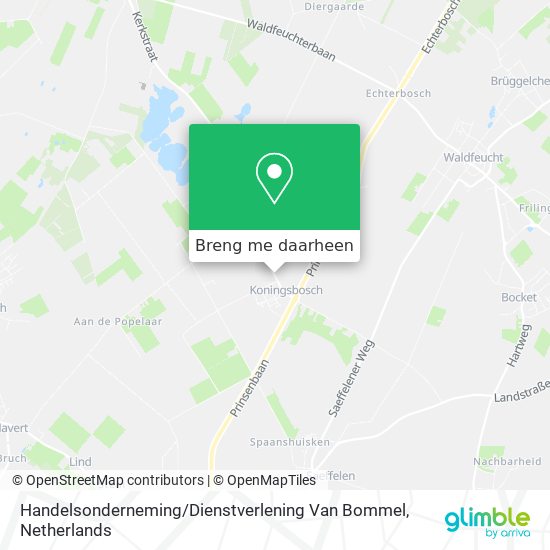 Handelsonderneming / Dienstverlening Van Bommel kaart