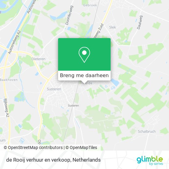 de Rooij verhuur en verkoop kaart