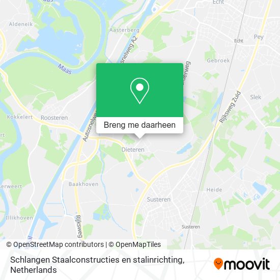 Schlangen Staalconstructies en stalinrichting kaart