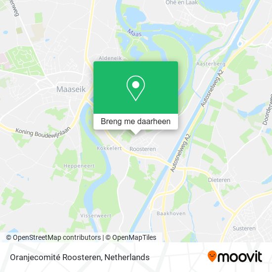 Oranjecomité Roosteren kaart