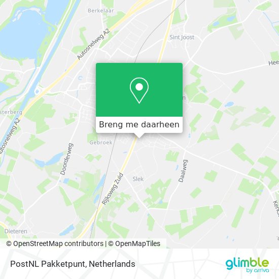 PostNL Pakketpunt kaart