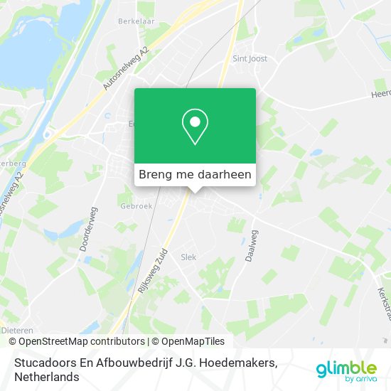 Stucadoors En Afbouwbedrijf J.G. Hoedemakers kaart