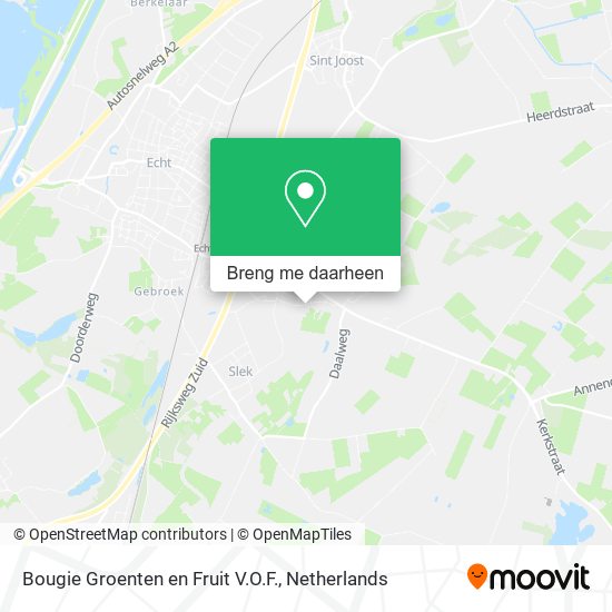 Bougie Groenten en Fruit V.O.F. kaart