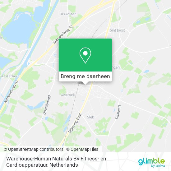 Warehouse-Human Naturals Bv Fitness- en Cardioapparatuur kaart