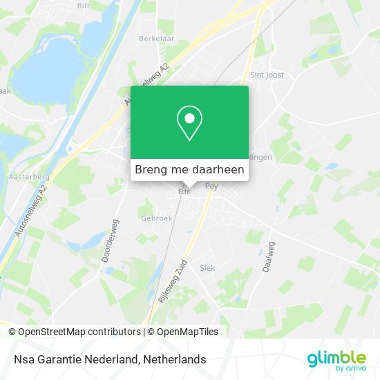 Nsa Garantie Nederland kaart