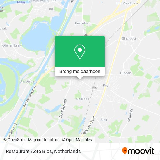 Restaurant Aete Bios kaart