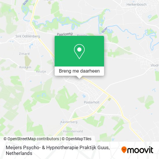 Meijers Psycho- & Hypnotherapie Praktijk Guus kaart