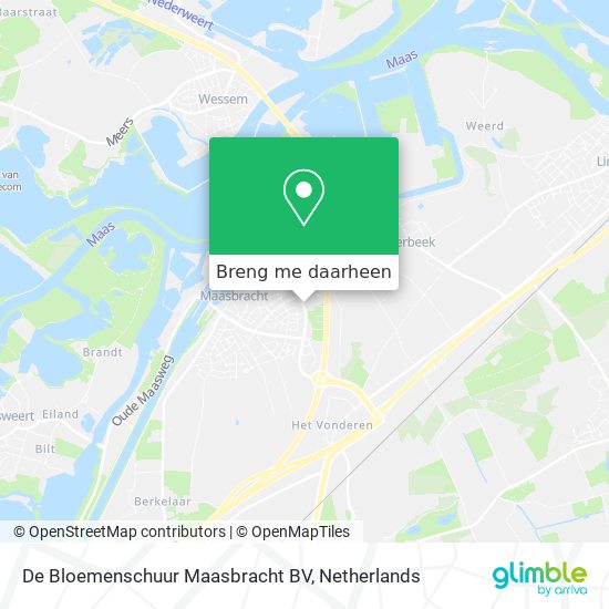 De Bloemenschuur Maasbracht BV kaart